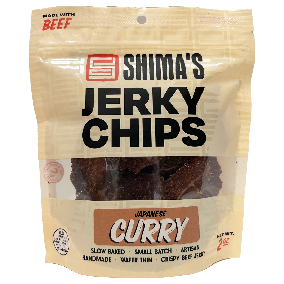 JAPANESE CURRY JERKY CHIPS Shima's Jerky Chips